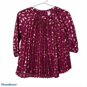 Cherokee Pleated Holiday Dress 12M